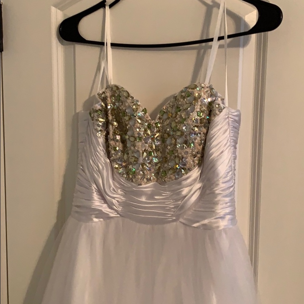 White long prom dress